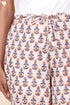 Cambric Cotton Harem Pants In Block Print